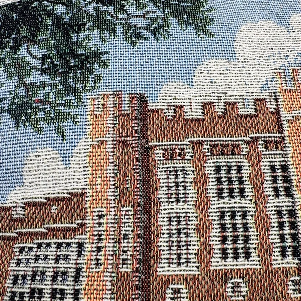 Vintage Parkersburg High School Woven Tapestry Throw Pillow School of Champions